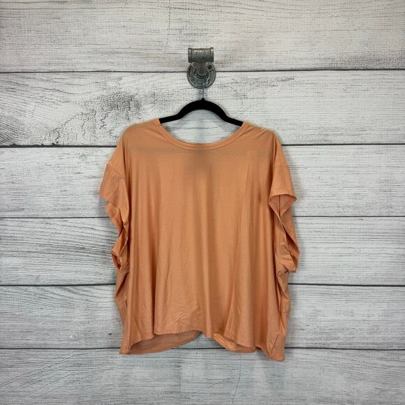 Old Navy Plus Size Active Orange Twist Cutout Back Short Sleeve Top Size 3X - Picture 1 of 6